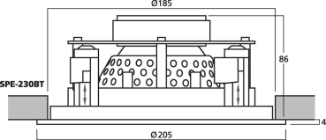Preview: Monacor SPE-230BT 13cm Bluetooth-Hi-Fi-Einbaulautsprecher-Stereo-Set